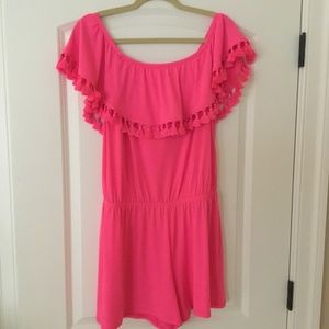 Lilly Pulitzer Romper Hot Pink Size Med Pre-owned